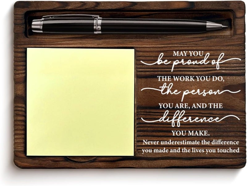 YGBF Coworker Gifts for Retirement New Job Going Away Leaving, Thank You Appreciation Gifts for Coworker Boss Leader Teacher Friends, Never Underestimate The Difference You Made Sticky Note Holder - Image 1